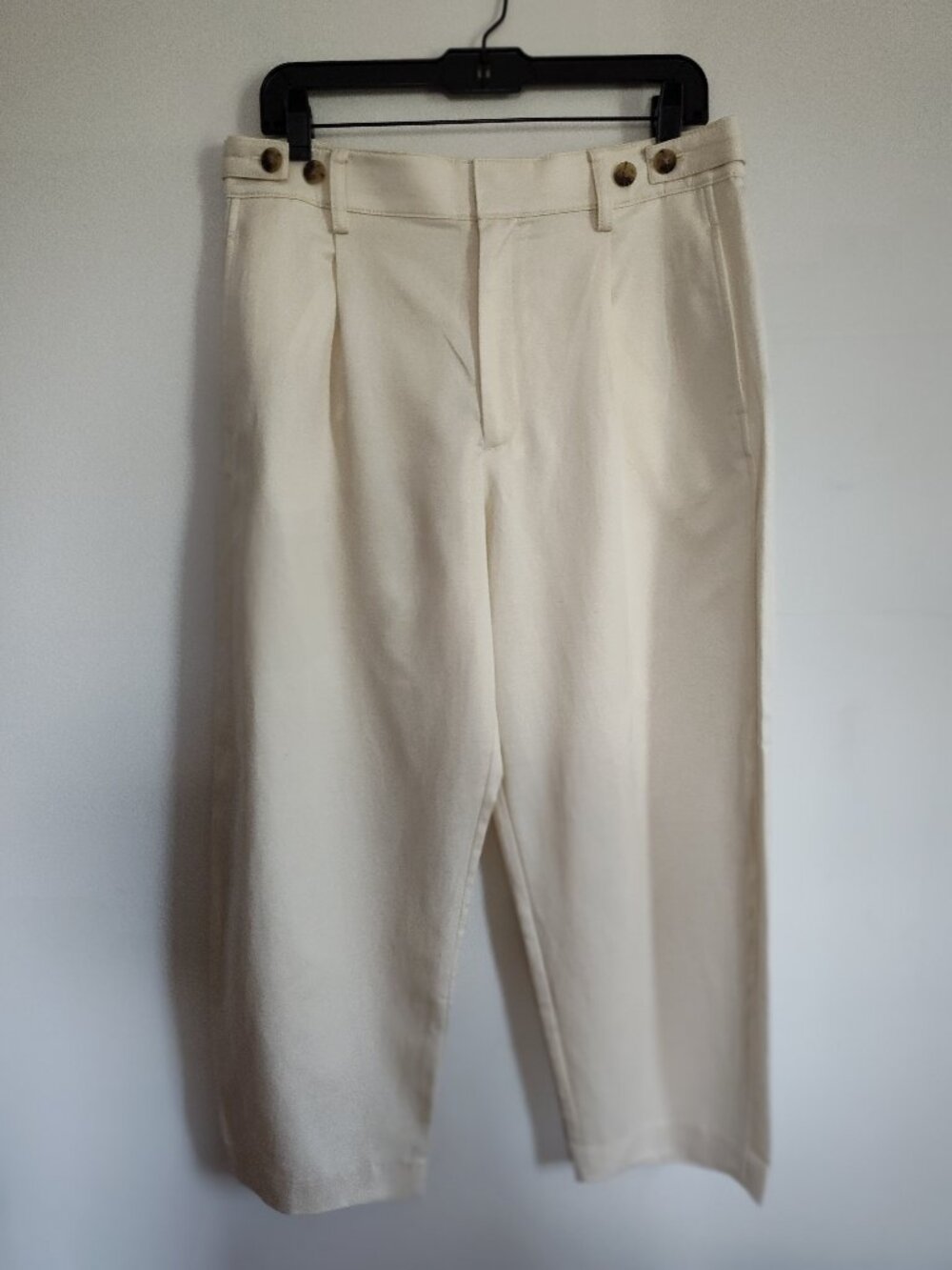 Madewell Ivory Barrel Leg Pant